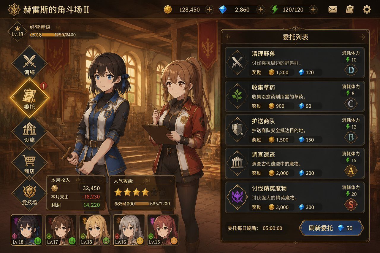 赫雷斯的角斗场Ⅱ 角色养成 内容截图 4